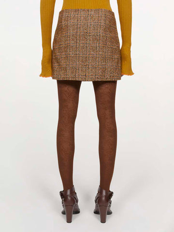 SEINE CARAMEL BROWN TWEED SKIRT