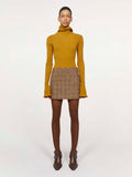 SEINE CARAMEL BROWN TWEED SKIRT