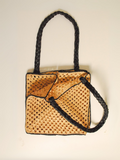 RAFFIA SHOPPER BAG STRAW/BLACK