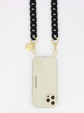 SARAH PHONE CHAIN MATTE BLACK