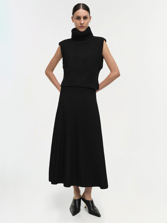 CHIARA MIDI SKIRT BLACK