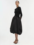 KENLIE MIDI DRESS BLACK