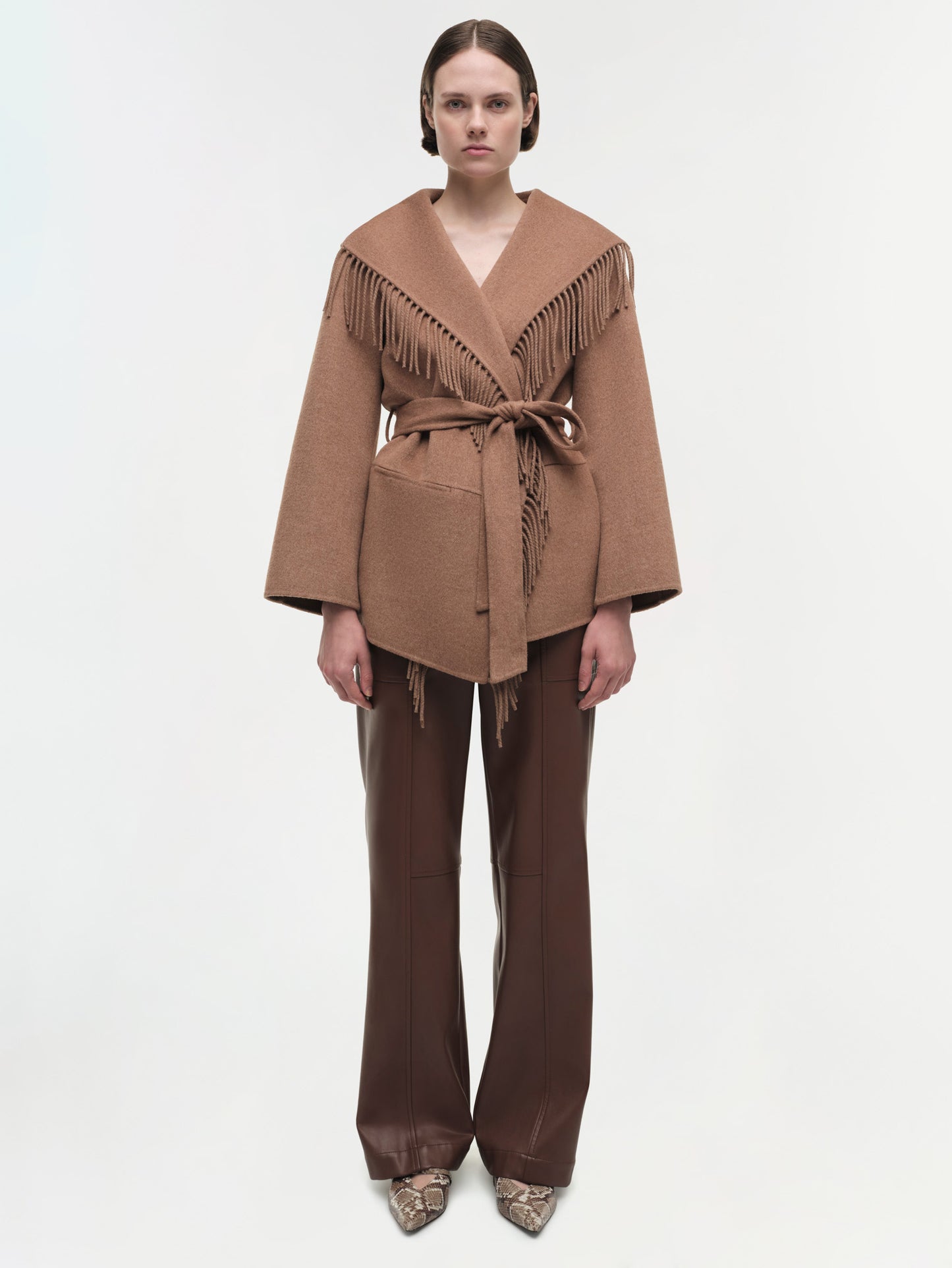 ROWEN FRINGE JACKET CAMEL