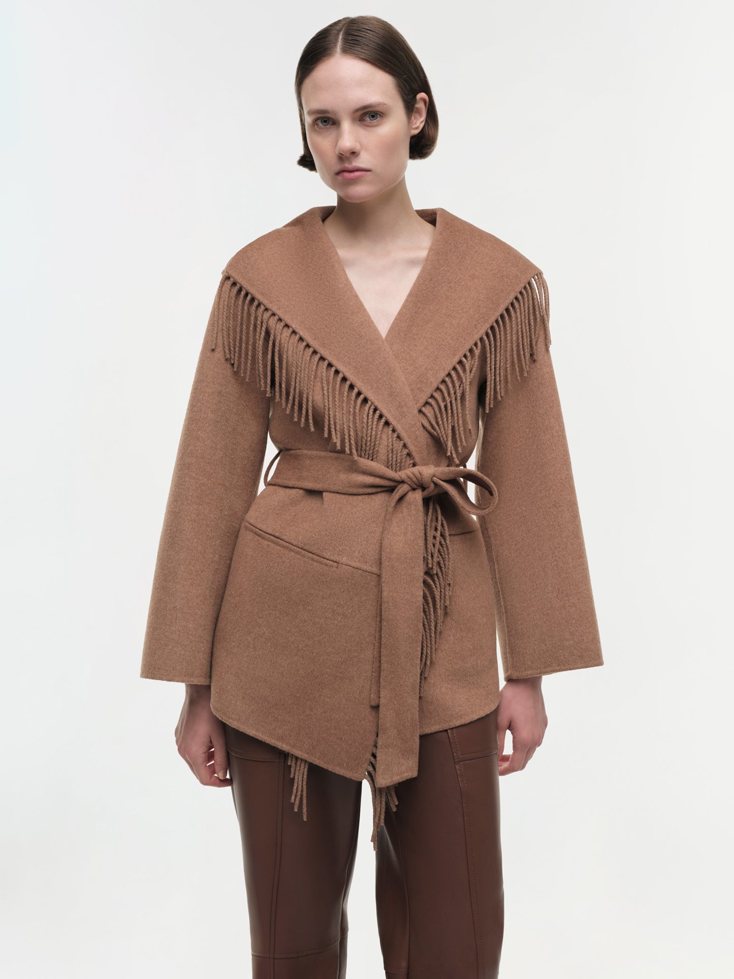 ROWEN FRINGE JACKET CAMEL