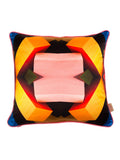 Pink In The Middle Silk Cotton Square Cushion