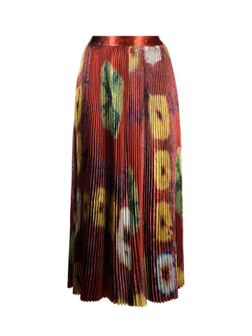 RAMI SKIRT PLEATED RAINBOW MEDALLION