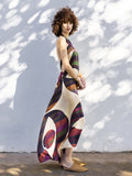 SABA SILK DRESS GEOMETRIC