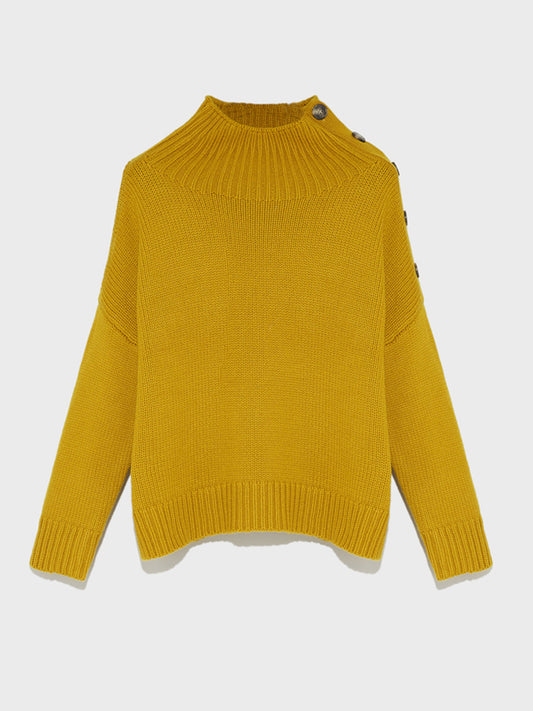 CASHMERE WOOL KNIT MUSTARD